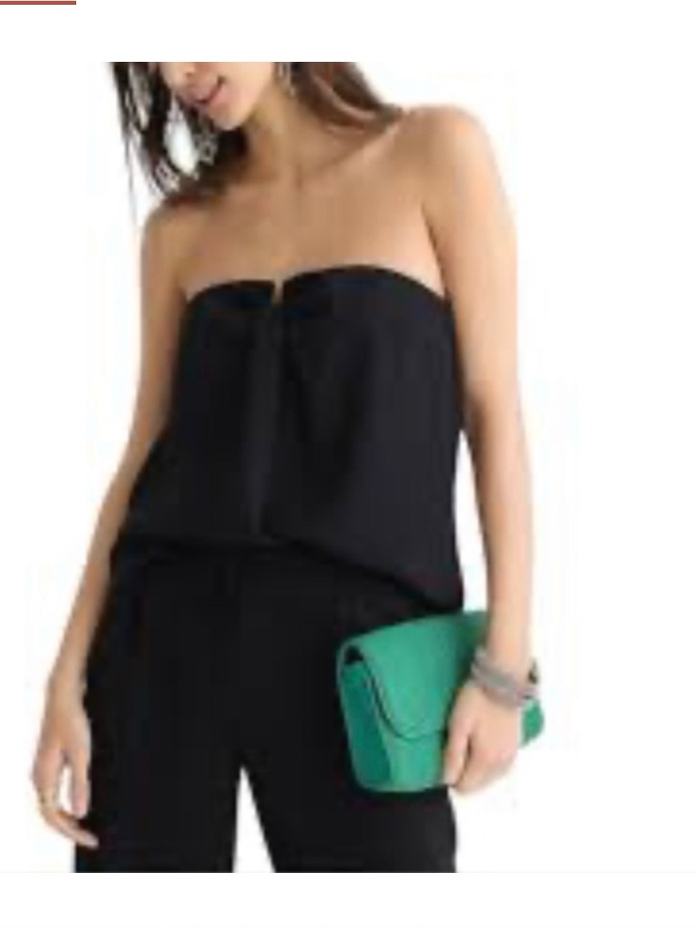 J.Crew Strapless Drapey Crepe Bustier Top